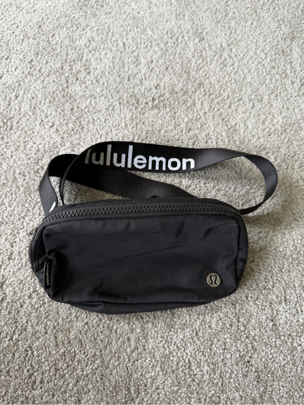 lululemon athletica Black Logo Strap Belt Bag